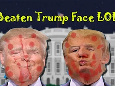 Beaten Trump Face LOL