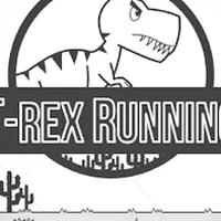 T-Rex Running Black and White