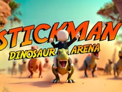 Stickman. Dinosaur arena