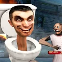 Granny Kill Skibidi Toilet Behind