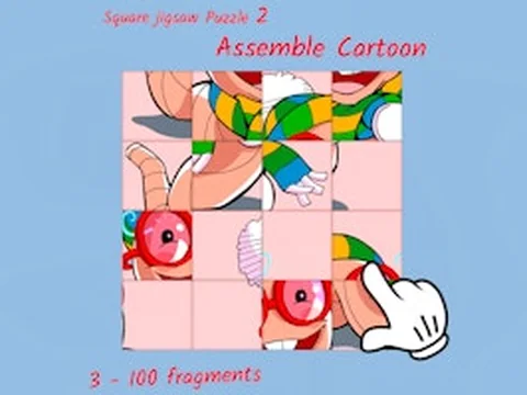 Square jigsaw Puzzle 2 - Assemble Cartoon