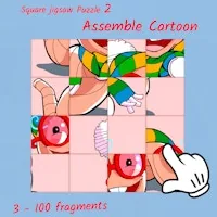 Square jigsaw Puzzle 2 - Assemble Cartoon