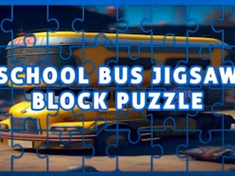 School Bus Jigsaw Block Puzzle