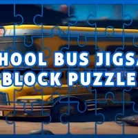 School Bus Jigsaw Block Puzzle
