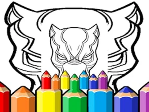 Black Panther Mask Coloring Pages