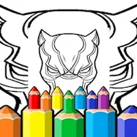 Black Panther Mask Coloring Pages
