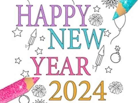 Happy New Year 2024 Coloring Game