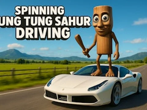 Spinning Tung Tung Sahur Driving