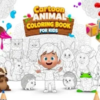 Cartoon Animal Coloring Book for Kids
