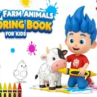 Baby Farm Animals Coloring Book for Kids