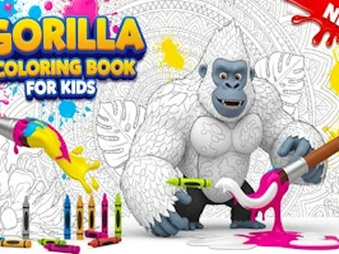 Gorilla Coloring Book for Kids