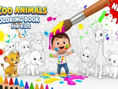 Zoo Animals Coloring Book for Kids