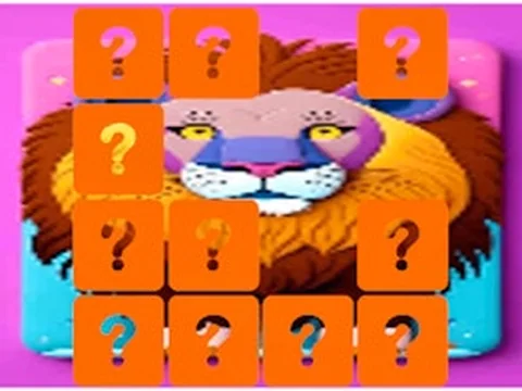 Animal Lion Memory Match