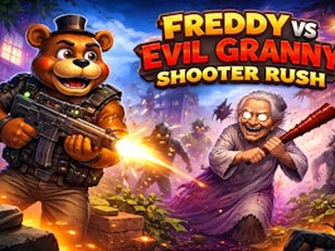 Freddy vs Evil Granny Shooter Rush