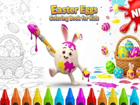 Easter Eggs Coloring Book for Kids