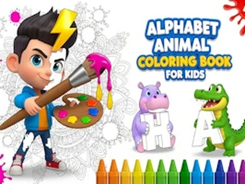 Alphabet Animal Coloring Book for Kids