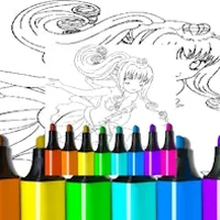 Anime Blue Mermaid Coloring