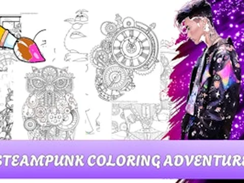 Steampunk Coloring Adventure