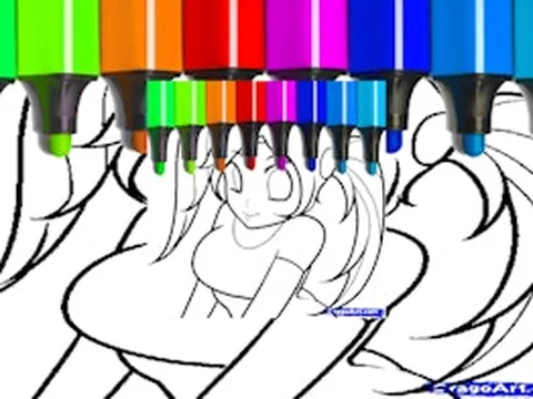 Cute Anime Face Girls Coloring Pages