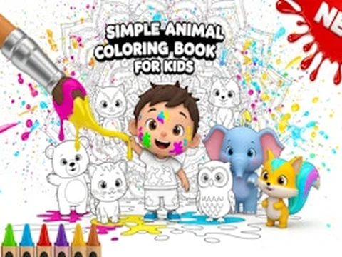 Simple Animal Coloring Book for Kids